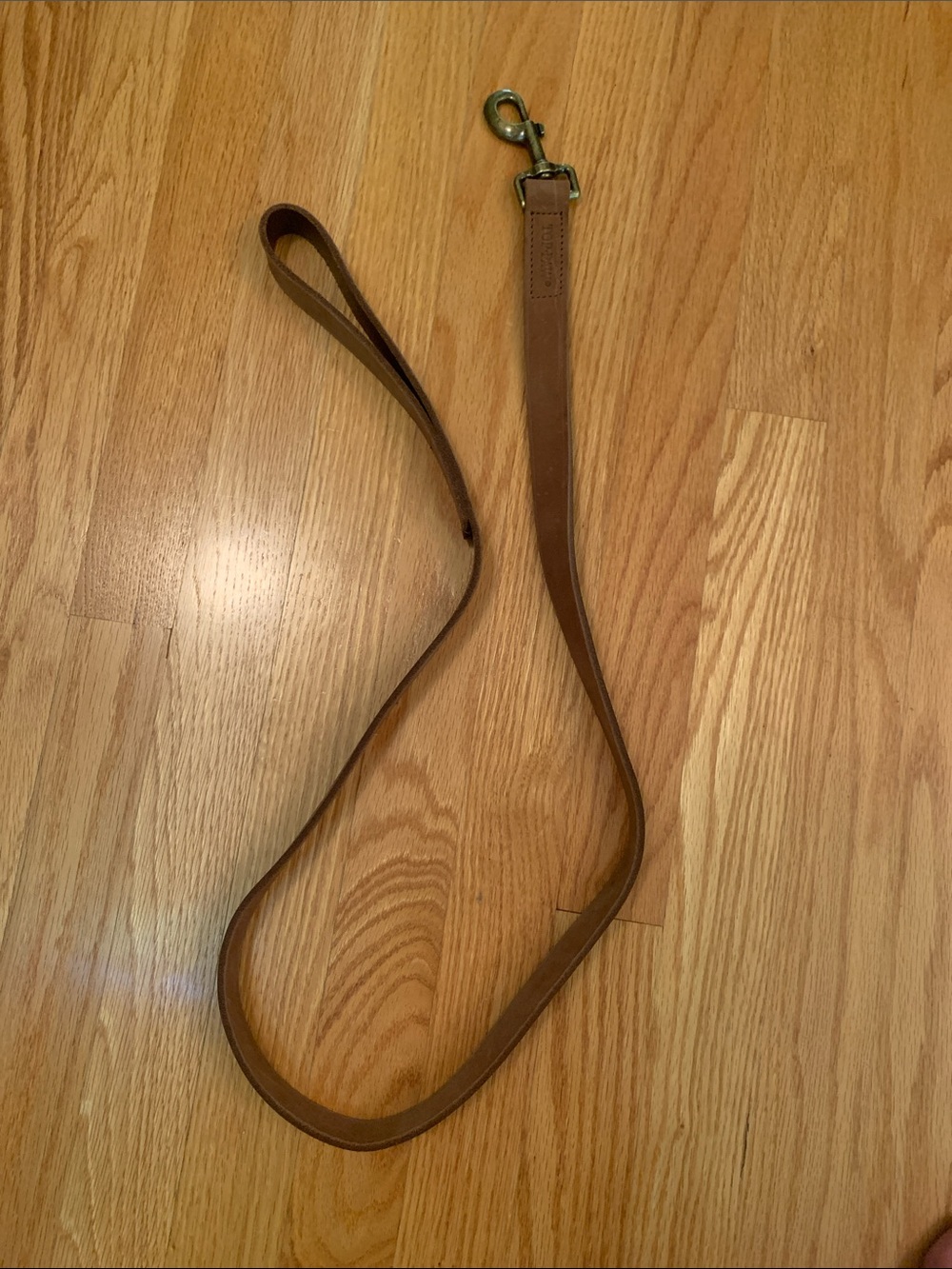 Top Paw Brown Leather Dog Leash